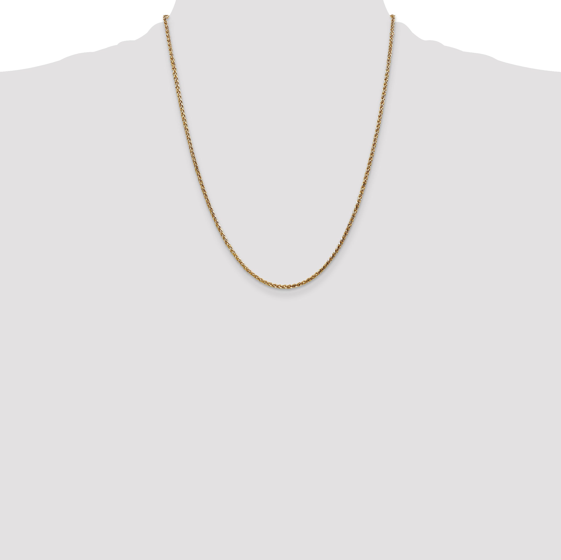 14k 2.1mm D/C Spiga Chain