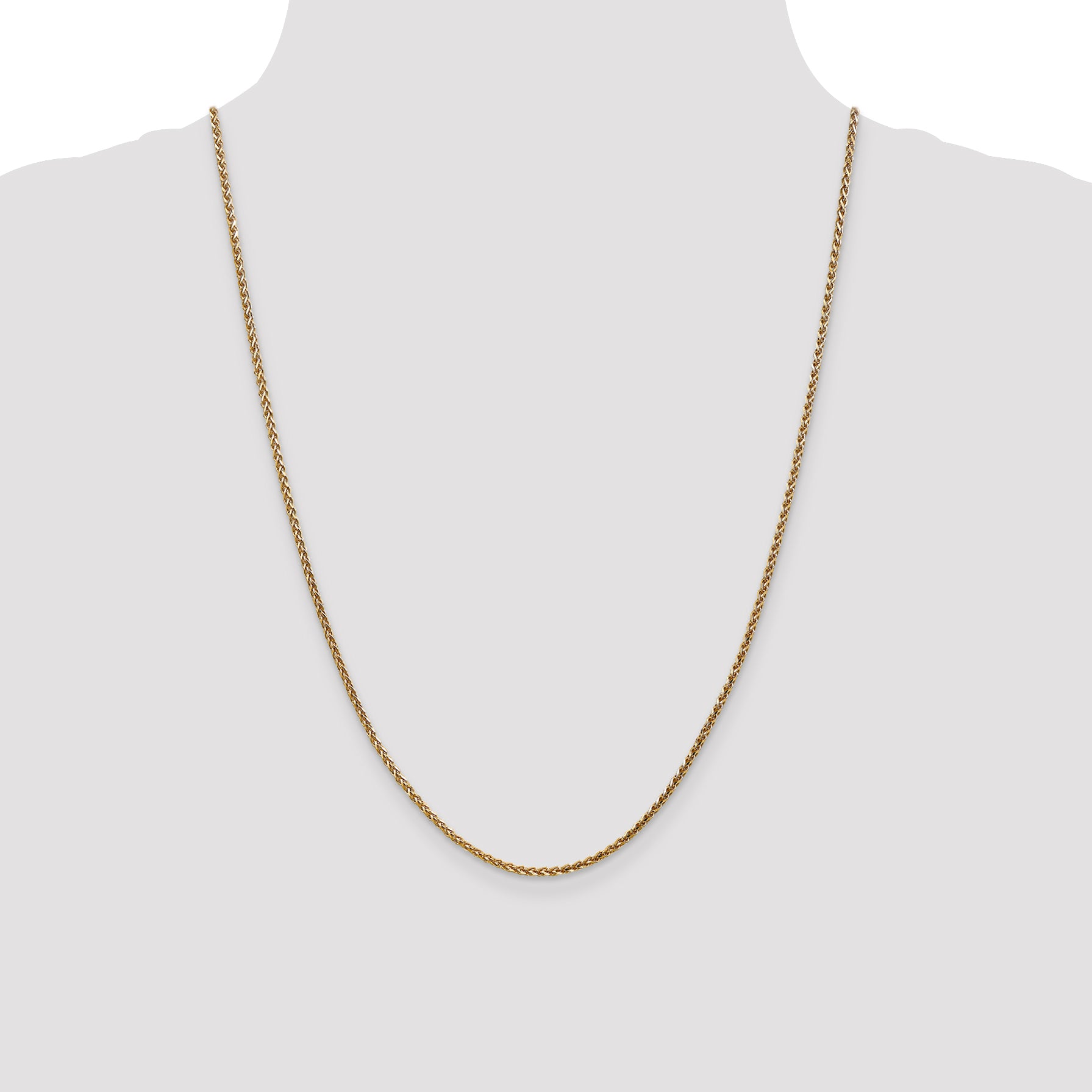 14k 2.1mm D/C Spiga Chain