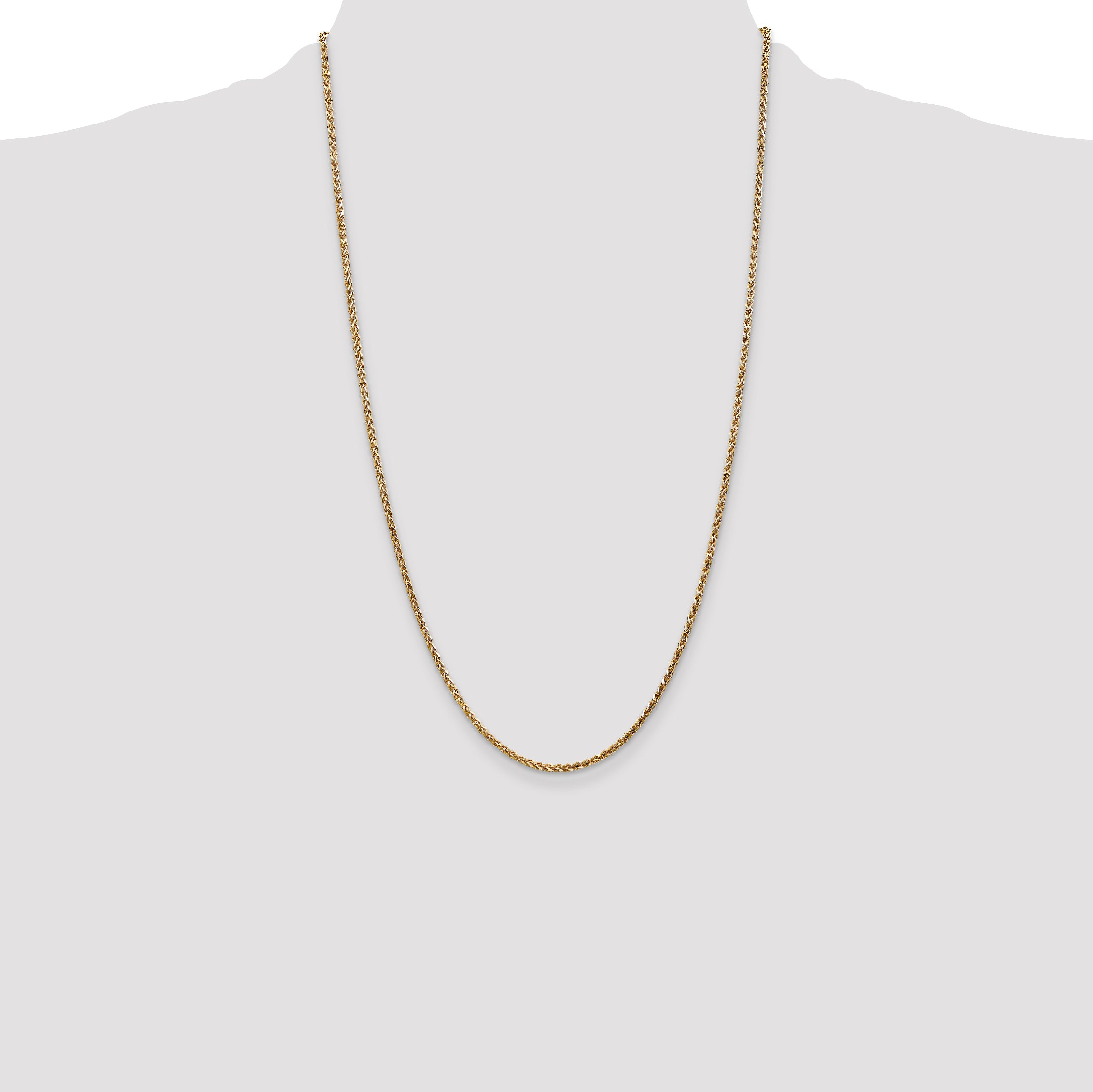 14k 2.1mm D/C Spiga Chain