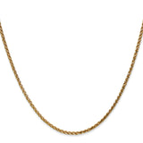 14k 2.1mm D/C Spiga Chain