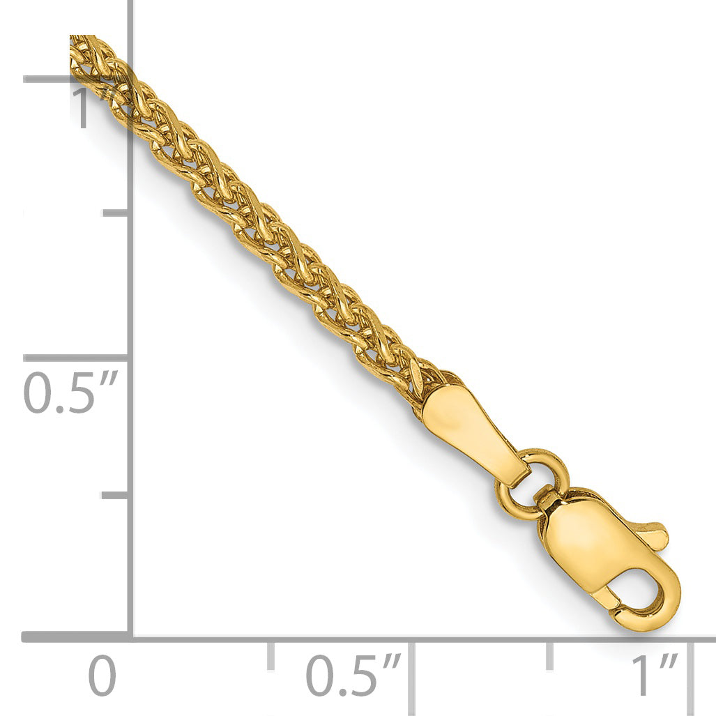 14k 2.1mm D/C Spiga Chain