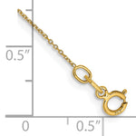 14k .6mm D/C Round Open Link Cable Chain Anklet