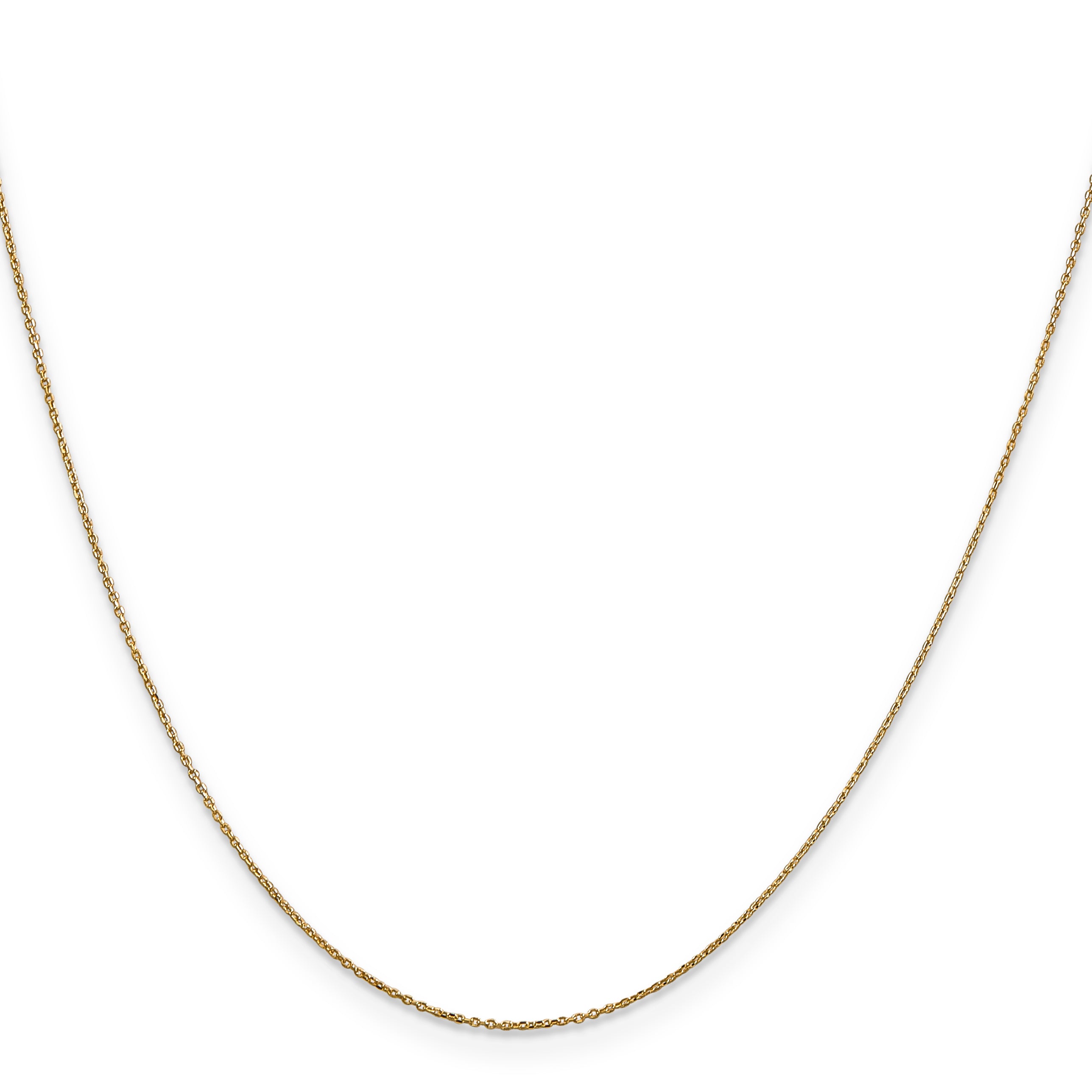 14k .6mm D/C Round Open Link Cable Chain