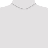 14k White Gold 1.4mm Round Open Link Cable Chain