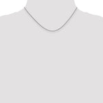 14k White Gold 1.4mm Round Open Link Cable Chain