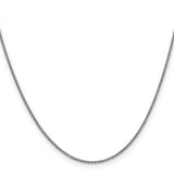 14k White Gold 1.4mm Round Open Link Cable Chain