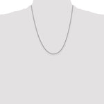 14k White Gold 1.4mm Round Open Link Cable Chain