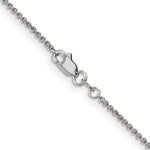 14k White Gold 1.4mm Round Open Link Cable Chain