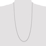 14k White Gold 1.4mm Round Open Link Cable Chain
