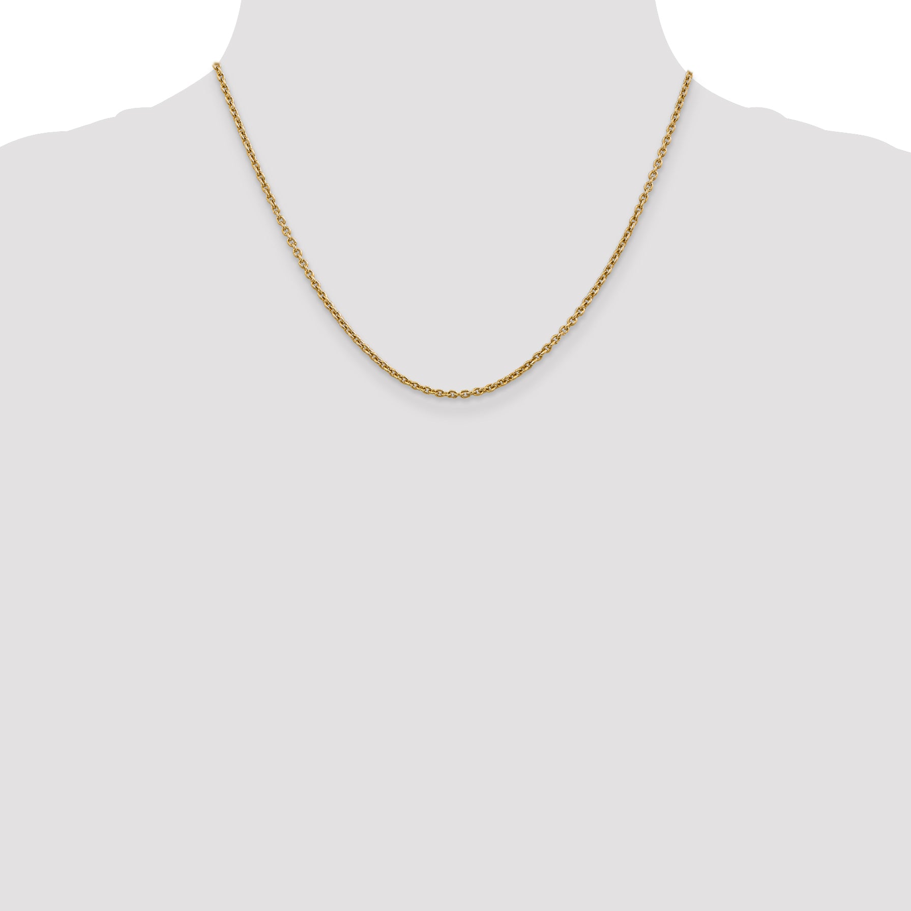 14k 2.2mm Forzantine Cable Chain