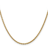 14k 2.2mm Forzantine Cable Chain