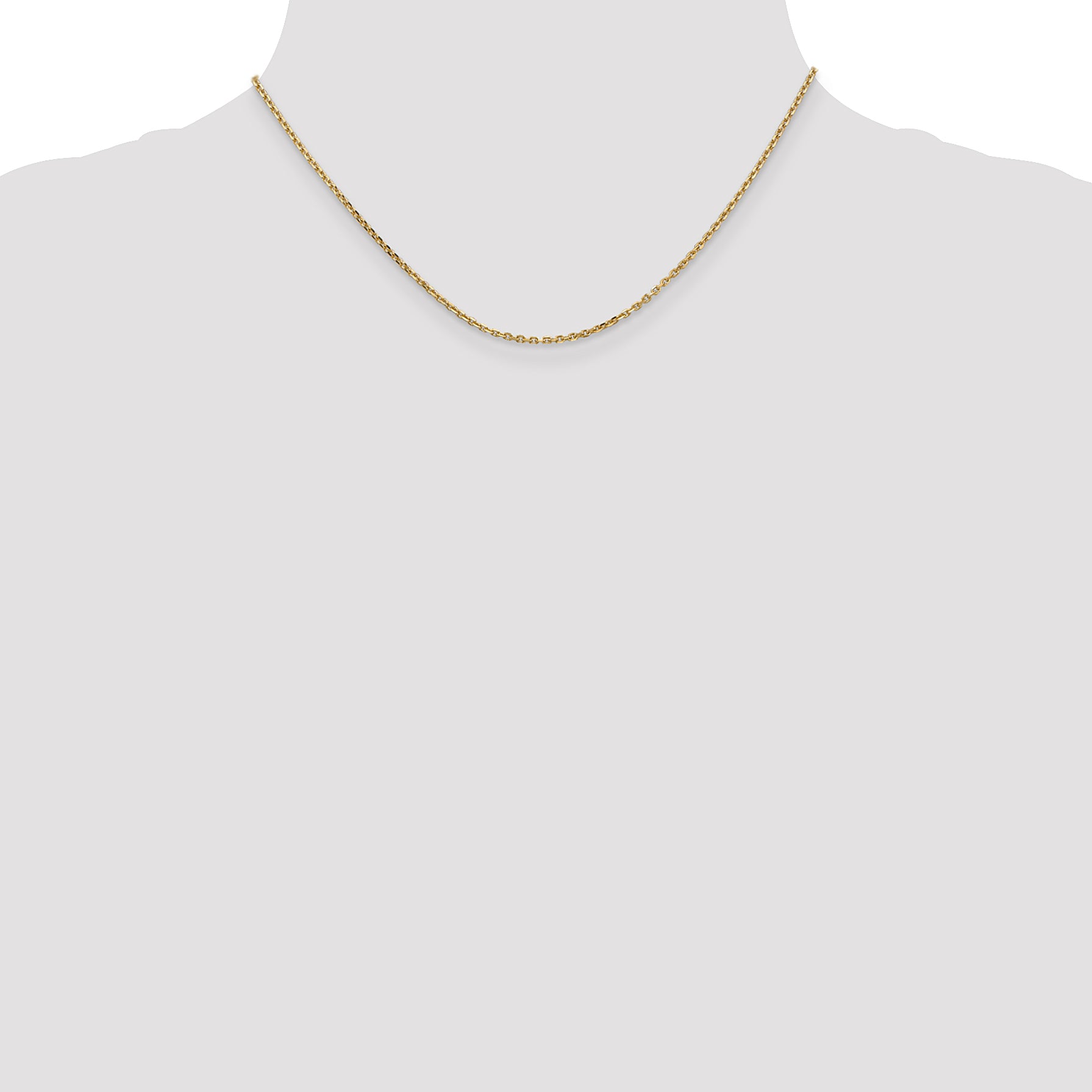 14k 1.65mm D/C Cable Chain
