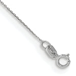 14k White Gold .75mm Round Open Link Cable Chain Anklet