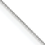 14k White Gold .75mm Round Open Link Cable Chain
