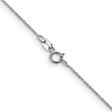14k White Gold .75mm Round Open Link Cable Chain