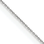 14k White Gold .75mm Round Open Link Cable Chain