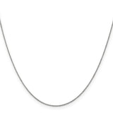 14k White Gold .75mm Round Open Link Cable Chain
