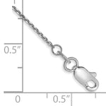 14k White Gold .95mm D/C Cable Chain Anklet