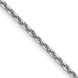 14k White Gold .95mm D/C Cable Chain