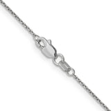 14k White Gold .95mm D/C Cable Chain