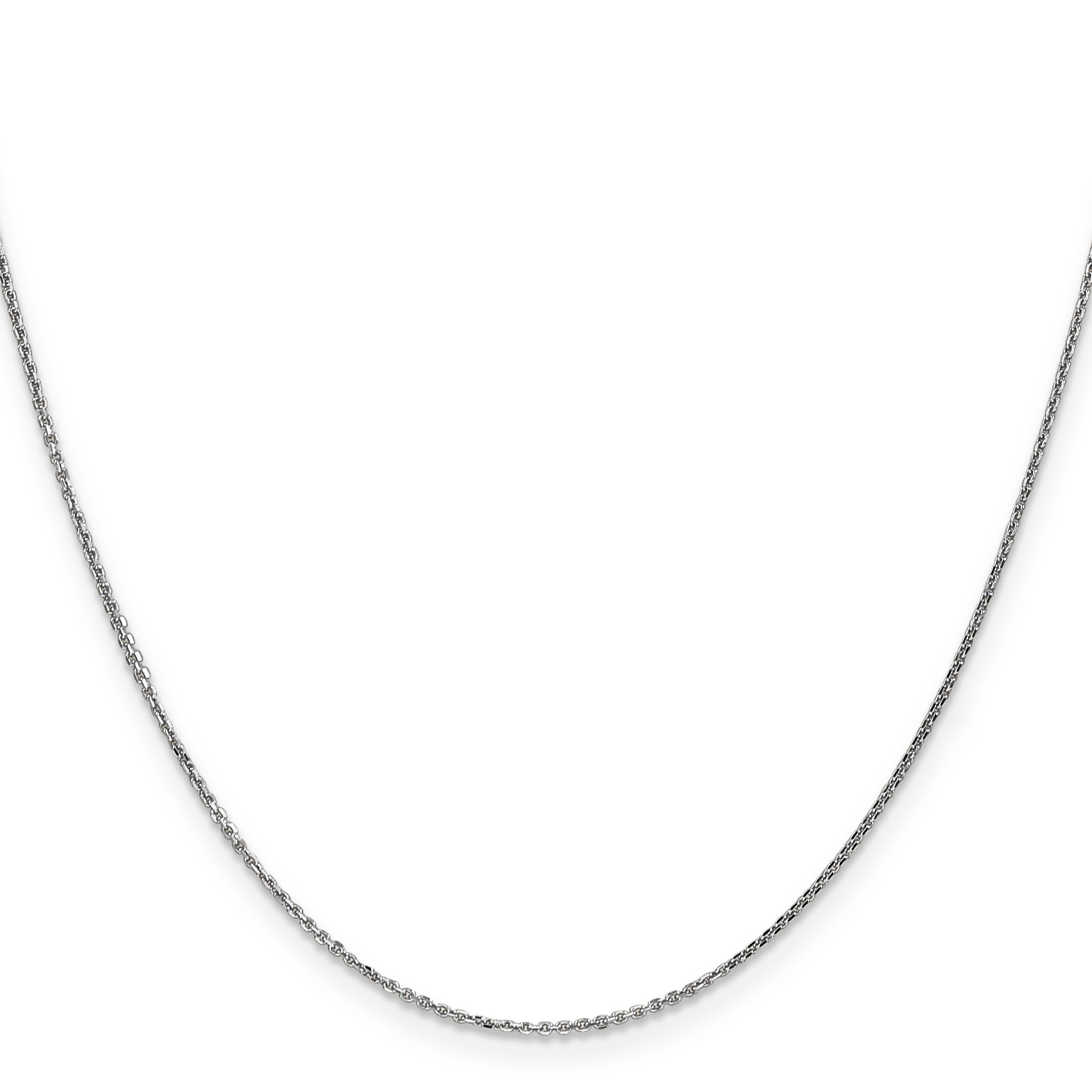 14k White Gold .95mm D/C Cable Chain