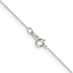 14k White Gold .6mm D/C Round Open Link Cable Chain