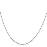 14k White Gold .6mm D/C Round Open Link Cable Chain