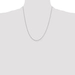 14k White Gold .6mm D/C Round Open Link Cable Chain