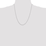 14k White Gold .6mm D/C Round Open Link Cable Chain