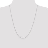 14k White Gold .6mm D/C Round Open Link Cable Chain