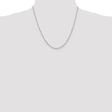 14k White Gold 1.45mm D/C Cable Chain