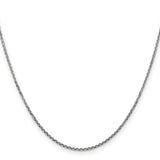14k White Gold 1.45mm D/C Cable Chain