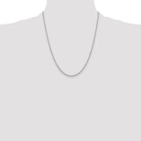 14k White Gold 1.45mm D/C Cable Chain