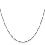 14k White Gold 1.45mm D/C Cable Chain
