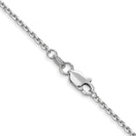 14k White Gold 1.45mm D/C Cable Chain