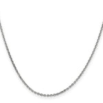 14k White Gold 1.65mm D/C Cable Chain