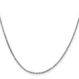 14k White Gold 1.65mm D/C Cable Chain