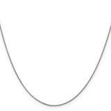 14k White Gold .85mm Diamond Cut Spiga with Spring Ring Clasp Chain