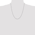 14k White Gold .85mm D/C Spiga with Spring Ring Clasp Chain