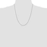 14k White Gold .85mm D/C Spiga with Spring Ring Clasp Chain