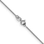 14k White Gold .85mm D/C Spiga with Spring Ring Clasp Chain