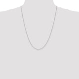 14k White Gold .85mm D/C Spiga with Spring Ring Clasp Chain