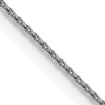 14k White Gold .85mm D/C Spiga with Spring Ring Clasp Chain