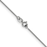 14k White Gold .85mm D/C Spiga with Spring Ring Clasp Chain