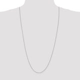 14k White Gold .85mm D/C Spiga with Spring Ring Clasp Chain