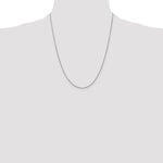 14k White Gold .85mm D/C Spiga with Lobster Clasp Chain