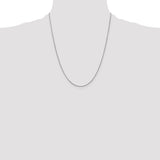 14k White Gold .85mm D/C Spiga with Lobster Clasp Chain