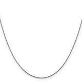 14k White Gold .85mm D/C Spiga with Lobster Clasp Chain