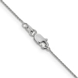 14k White Gold .85mm D/C Spiga with Lobster Clasp Chain