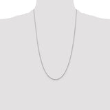 14k White Gold .85mm D/C Spiga with Lobster Clasp Chain